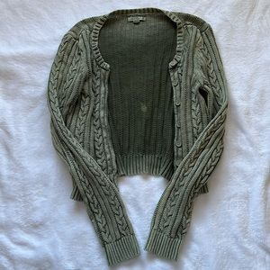 american eagle green cardigan